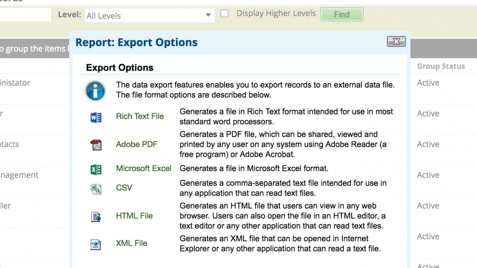 Custom iView – Exportable Reports with filters Custom iView – Exportable Reports with filters