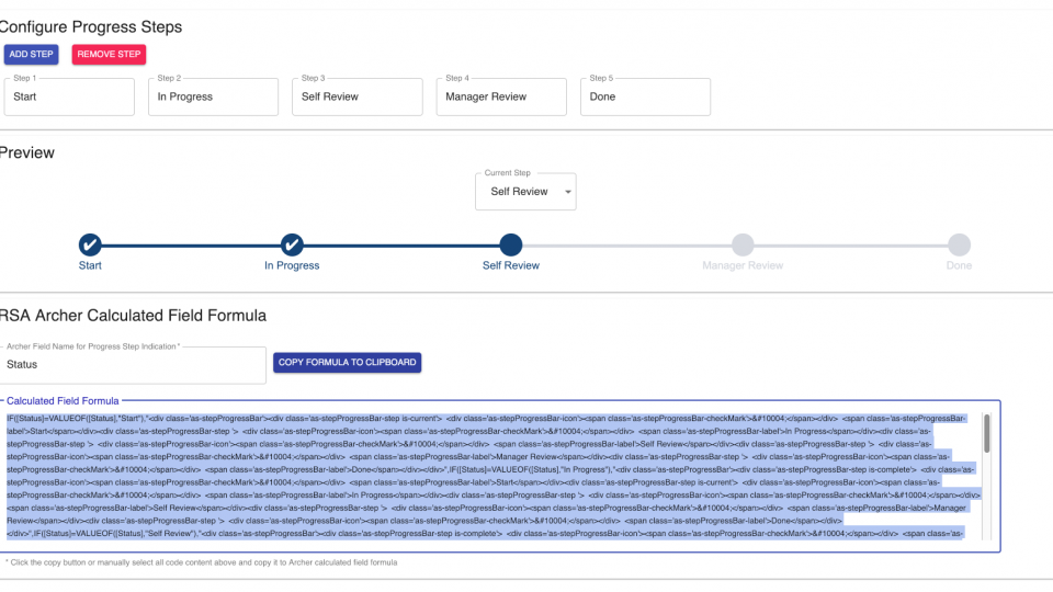 Archer Scripts – Progress Chart Calculation Generator