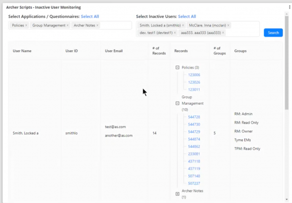 Inactive User Management Tool