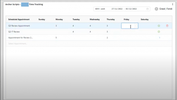 Archer Scripts Timesheet Task Tracking Solution