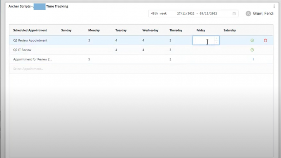 Archer Scripts Timesheet Task Tracking Solution